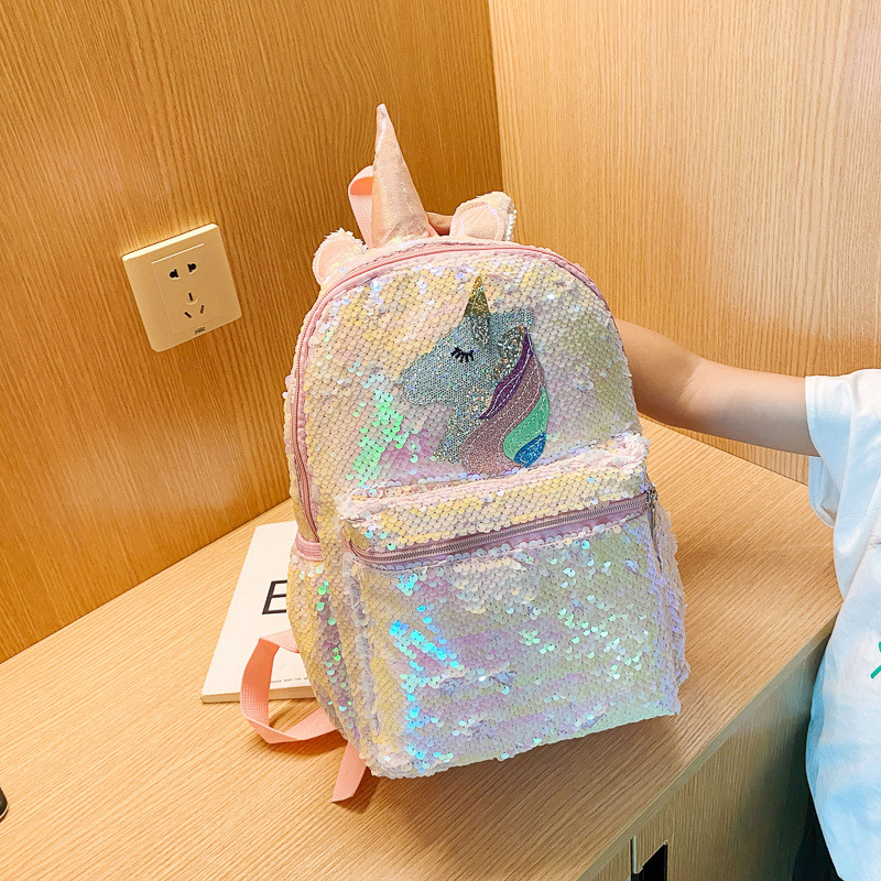 Sequin Unicorn Backpack Pink S - Fashion Backpack Women review and price