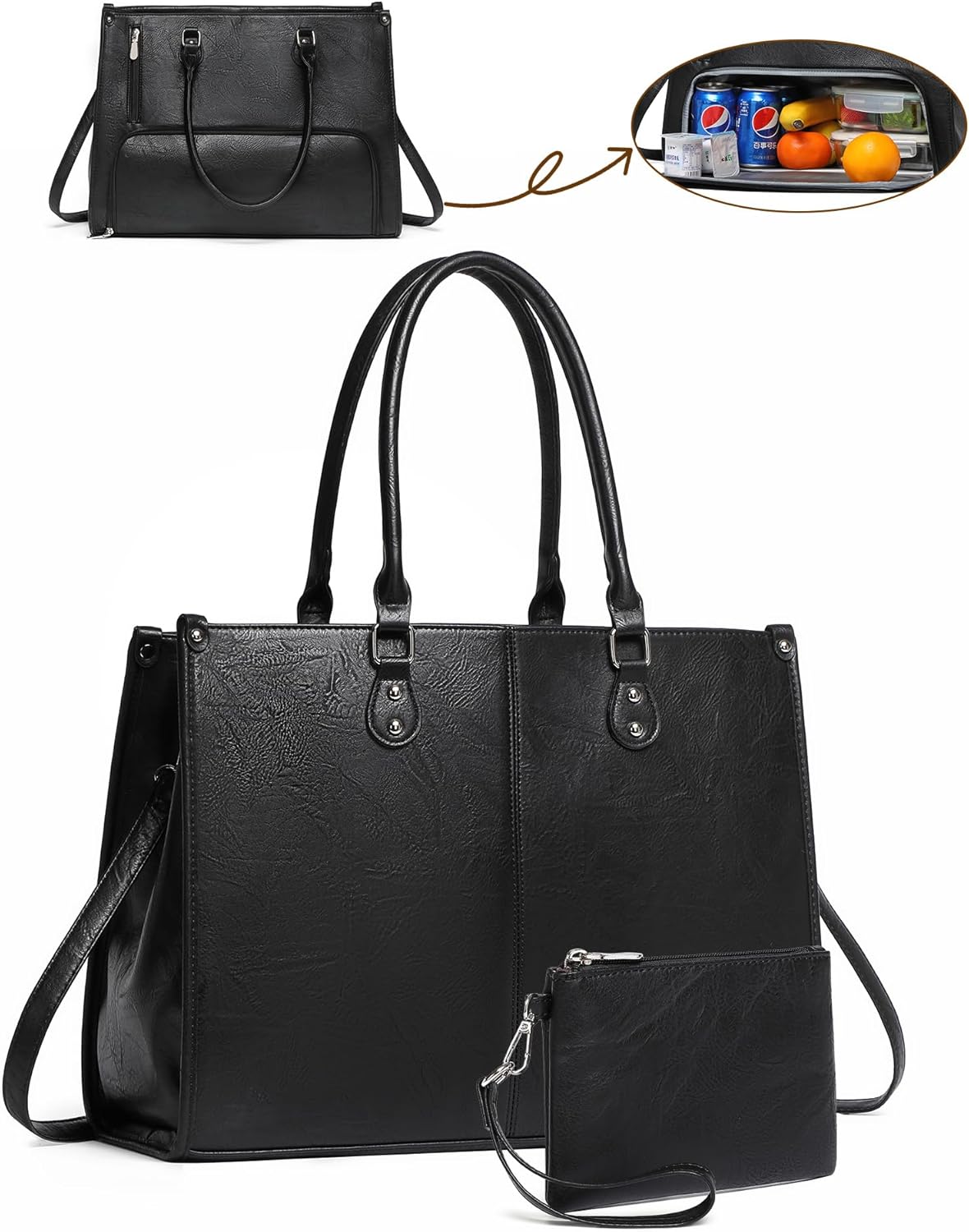 2 in 1 Laptop Tote Bag with In - Laptop Backpack 15.6 review and price