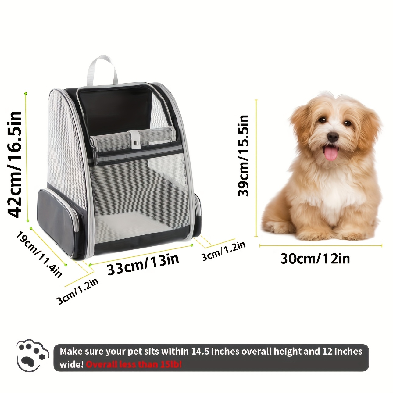A foldable ventilated pet back - Foldable Backpack Small review and price