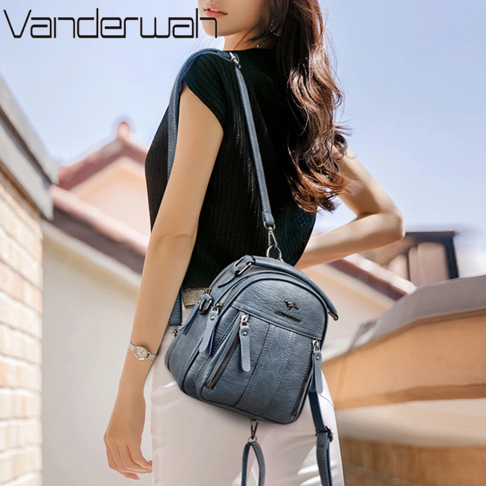 4 In 1 Leather Backpacks Multi - Mini Backpack Purse review and price