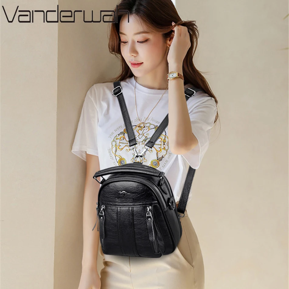 4 In 1 Leather Backpacks Multi - Mini Backpack Purse review and price
