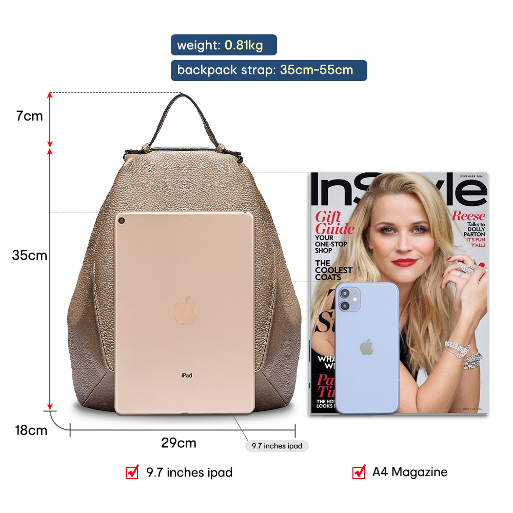 Zency Women 100% Genuine Leath - Travel Backpack Anti Theft review and price