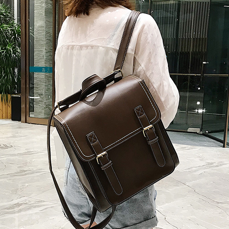 Vintage Backpack Female Pu Lea - Leather Backpack Vintage review and price
