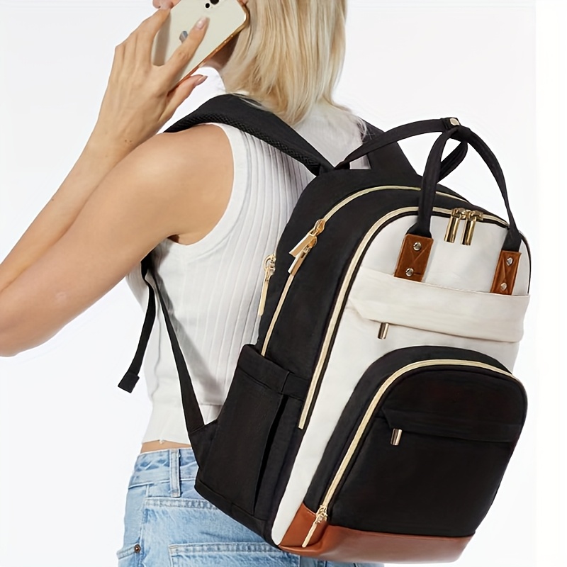 Women Two Tone Laptop Backpack - Laptop Backpack 15.6 review and price