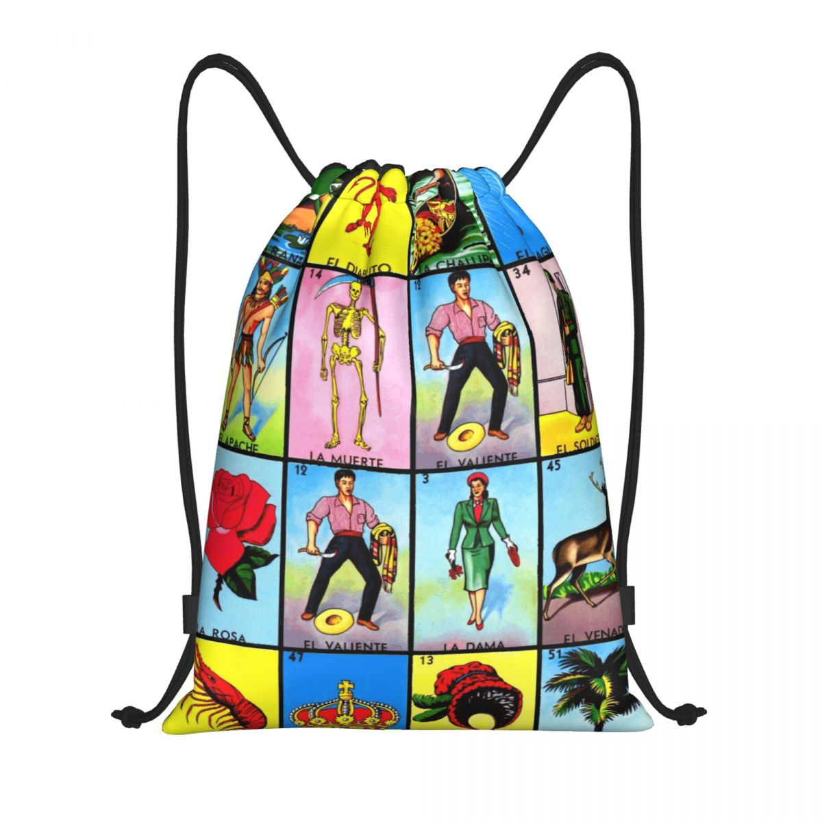 Loteria Card Mexican Bingo Dra - Drawstring Gym Bag review and price
