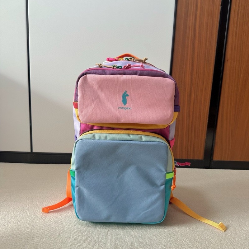 Dopamine Color Block Backpack  - Canvas Backpack Casual review and price