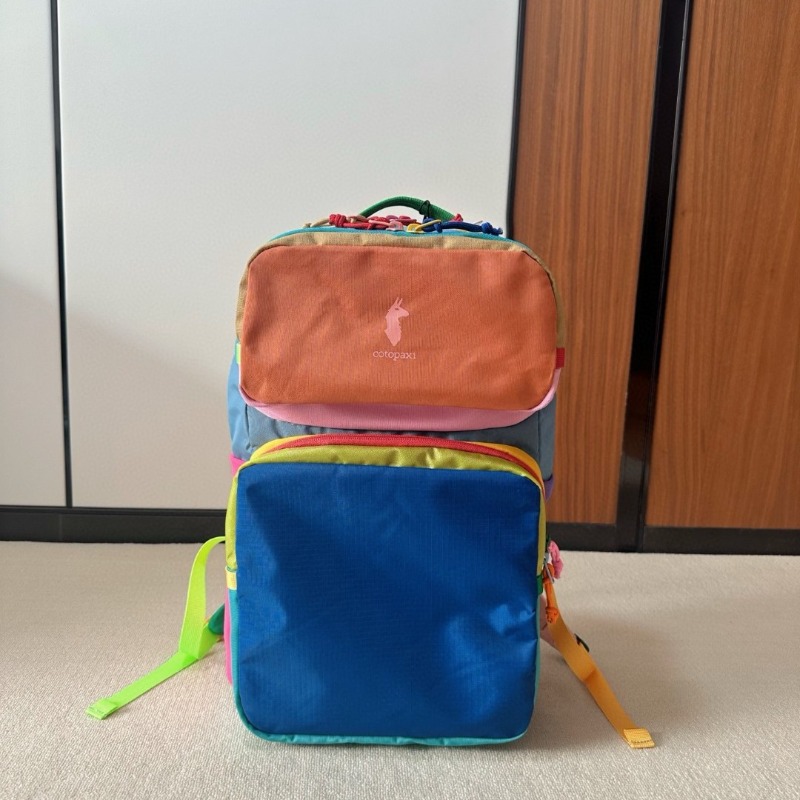 Dopamine Color Block Backpack  - Canvas Backpack Casual review and price