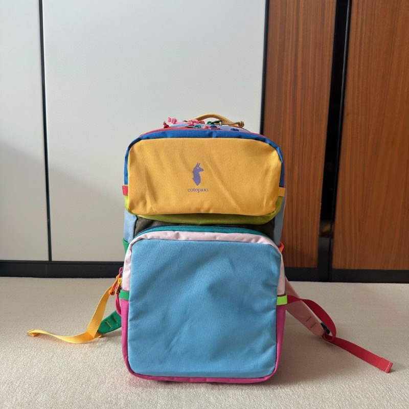 Dopamine Color Block Backpack  - Canvas Backpack Casual review and price
