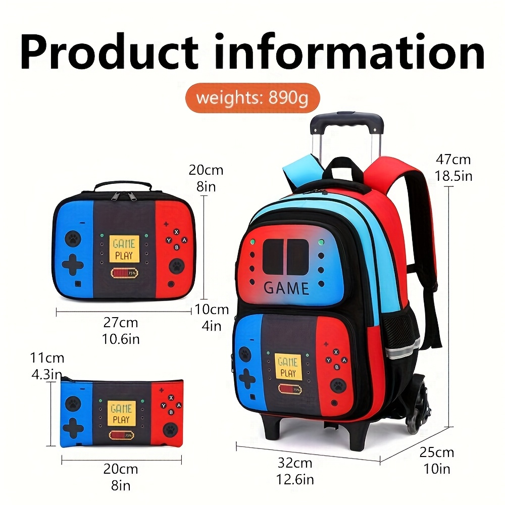 3PCS Kids Rolling Backpack for - School Backpack Teen review and price