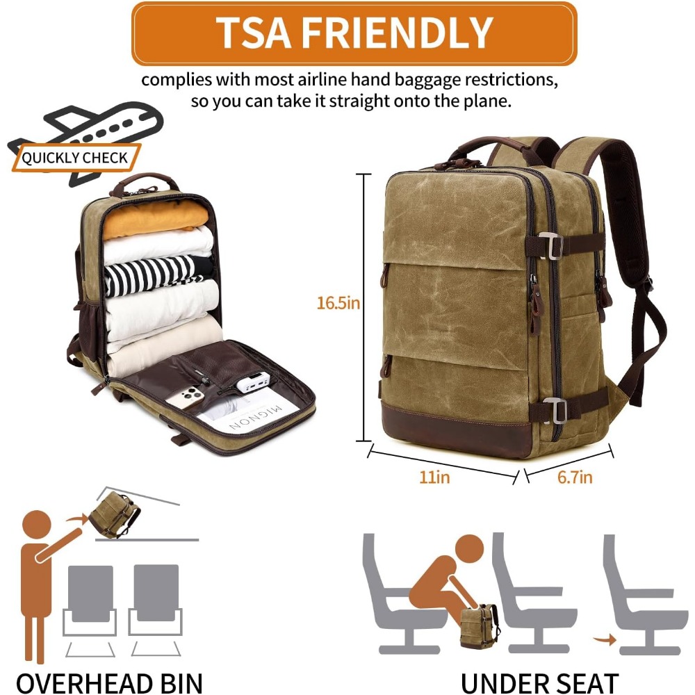 Travel Backpack for Men - Carr - Canvas Backpack Casual review and price