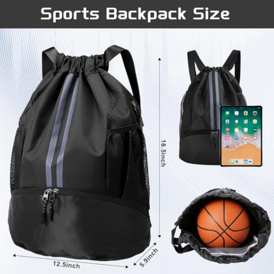 Sports Drawstring Backpack wit - Drawstring Gym Bag review and price