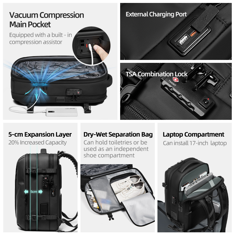 Men Travel Backpack One Click  - Travel Backpack Anti Theft review and price