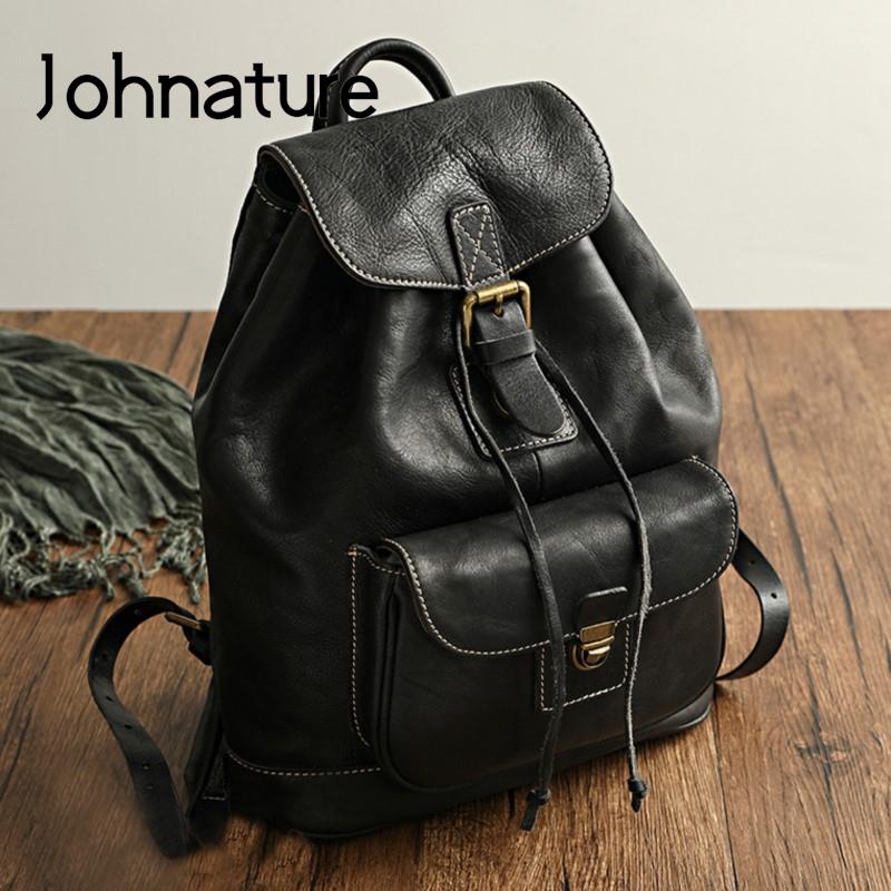 Johnature Leisure Travel Bag N - Leather Backpack Vintage review and price