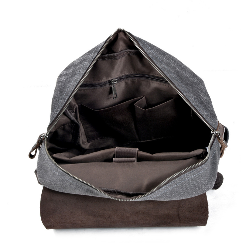 Retro men's backpack, double s - Canvas Backpack Casual review and price