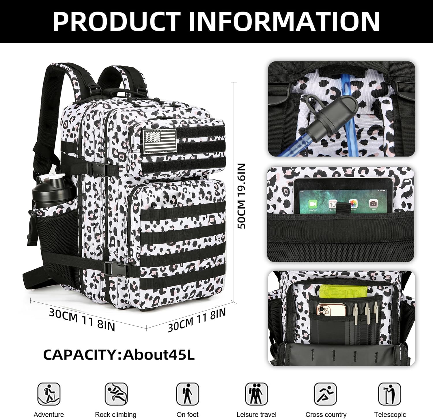Large 45L 3P Tactical Backpack - Rucksack Military Style review and price