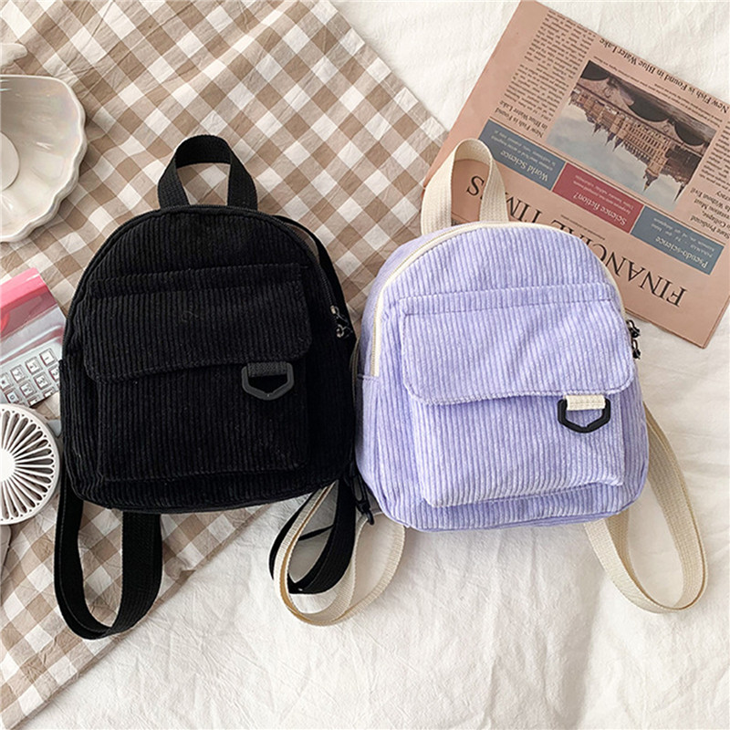 Solid Color Mini Backpack Cord - Fashion Backpack Women review and price