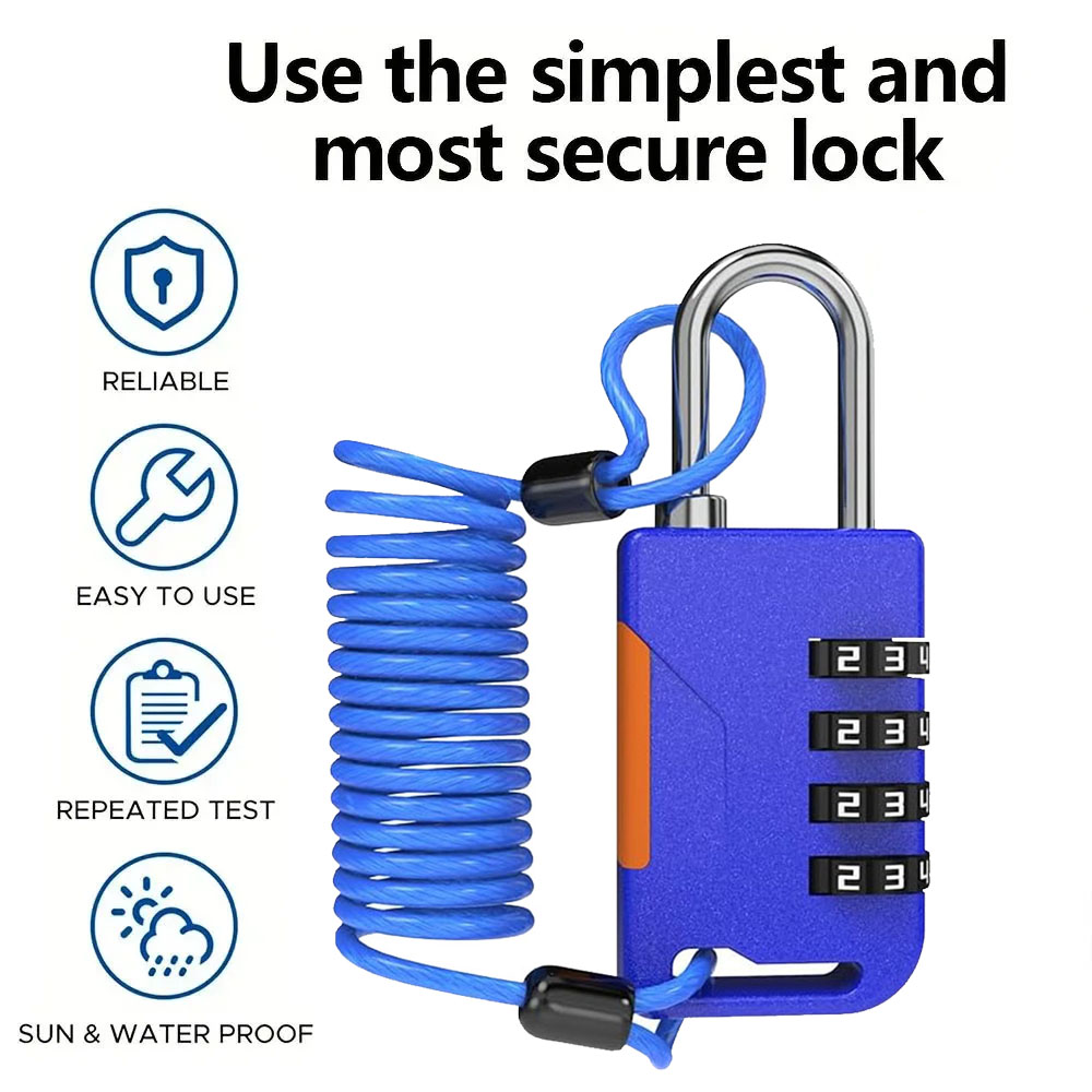 4 Digit Combination Padlock wi - Travel Backpack Anti Theft review and price