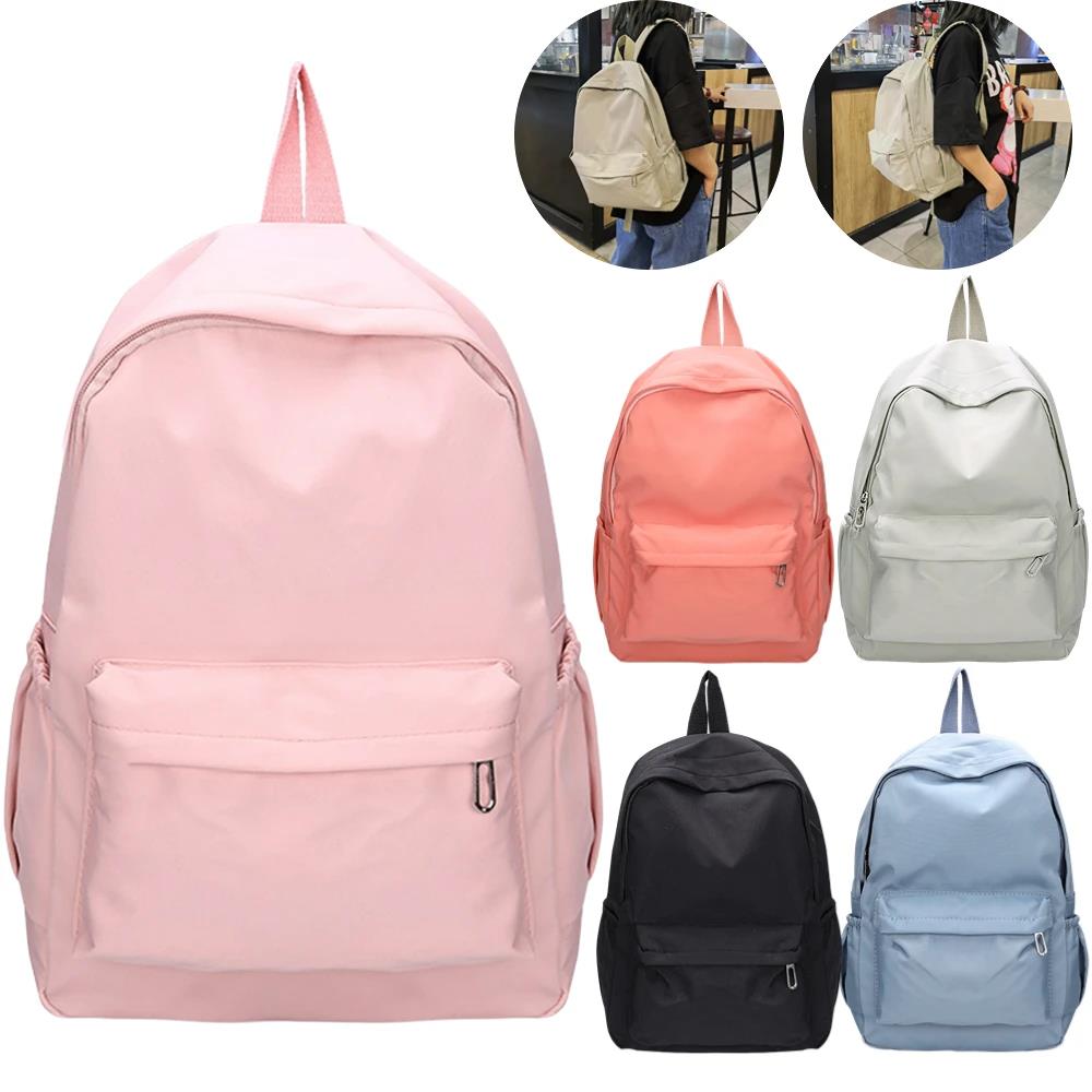 Solid Color Nylon Preppy Backp - School Backpack Teen review and price
